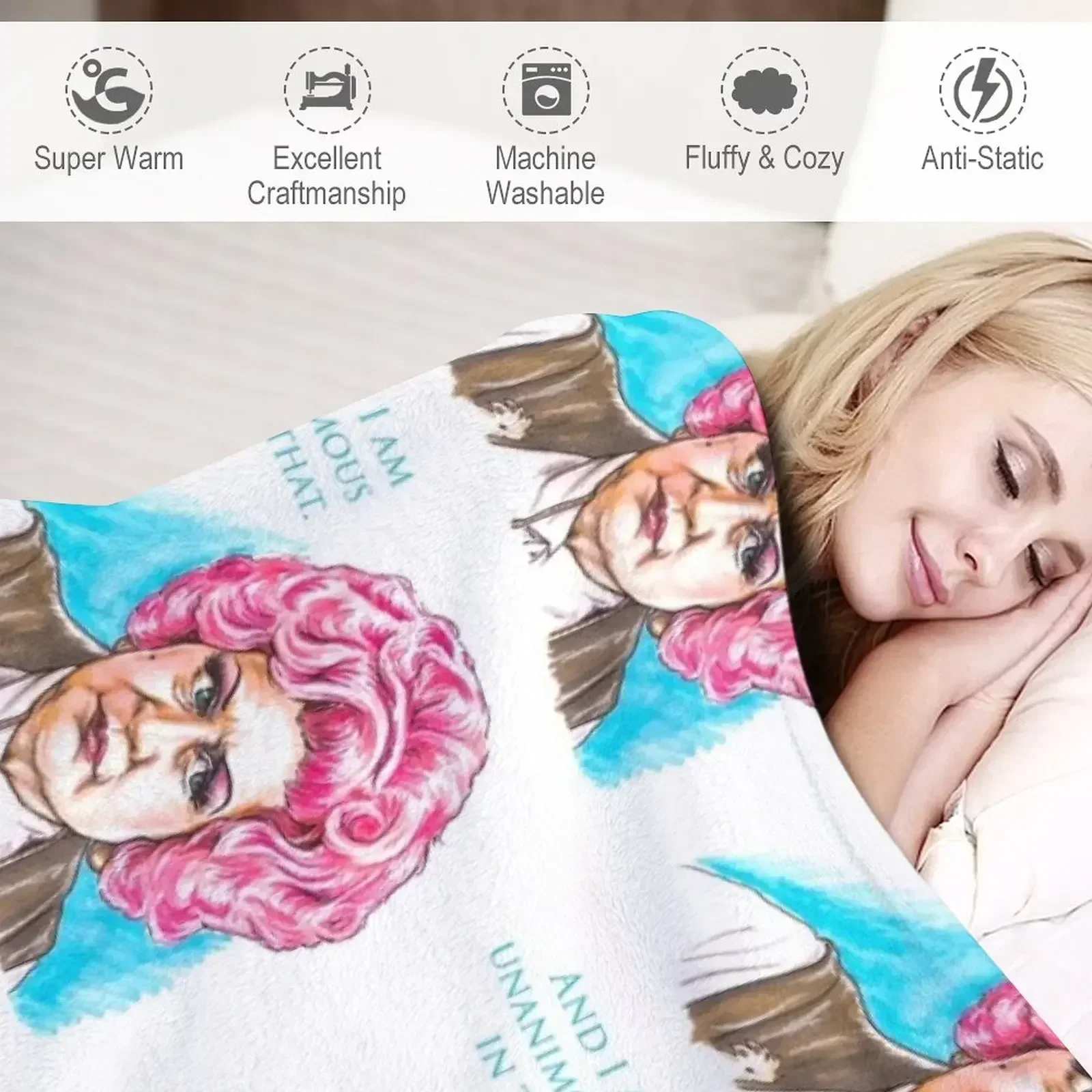 Миссис Слокаombe - АЙБС? И я едикум в этой одеяле Очень большое одеяло Retros Тонкие