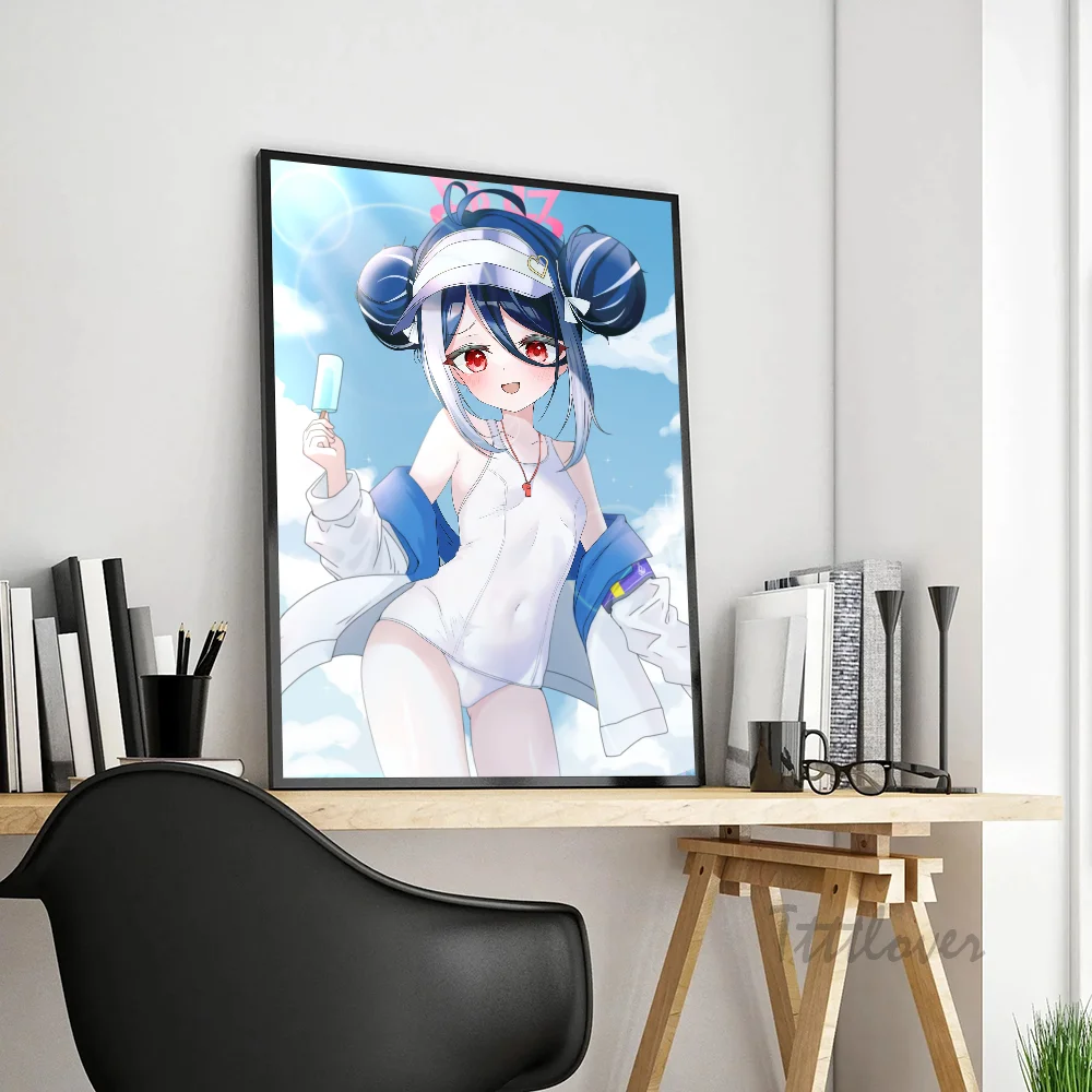 Nemugaki Фубуки аниме девушка синий архив плакат наклейки художественные настенные