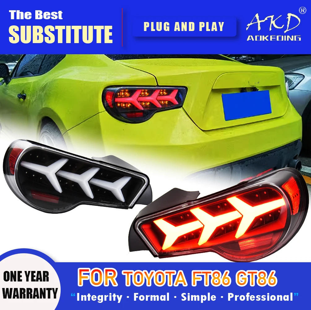 Задний фонарь AKD для Toyota FT86 GT86 Светодиодный задний 2012-2018 Subaru BRZ противотуманный