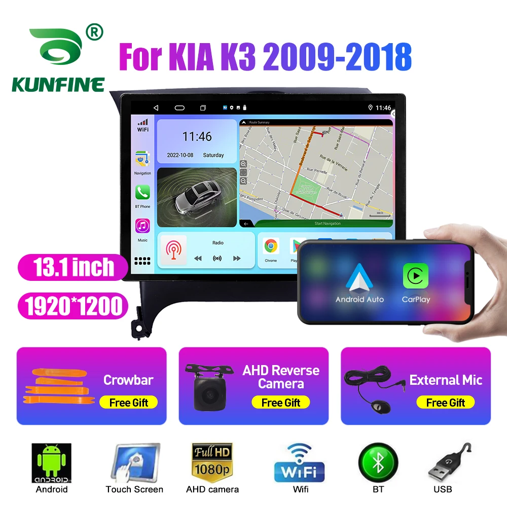 

Автомобильный радиоприемник 13,1 дюйма для KIA K3 2009-2018, автомобильный DVD GPS-навигатор, стерео Carplay, 2 Din, Центральный Мультимедиа, Android, авто