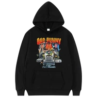 bad bunny hoodie long sleeves unisex streetwear regular men women hip hop oversized sweatshirt top male fashion harajuku hoodies