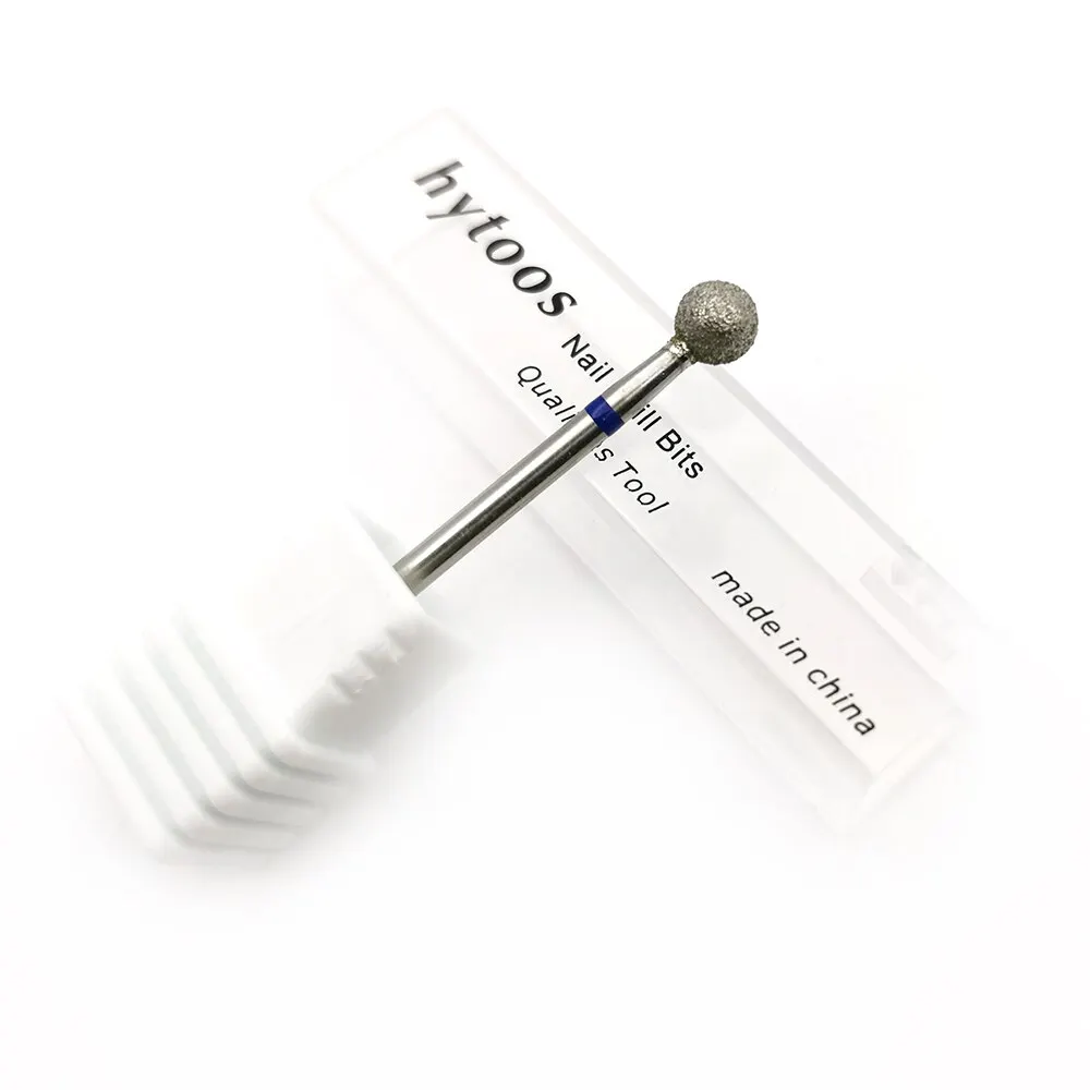 HYTOOS 5 0 мм Шариковые сверла для ногтей Тонкие Алмазные Заусенцы кутикулы русские