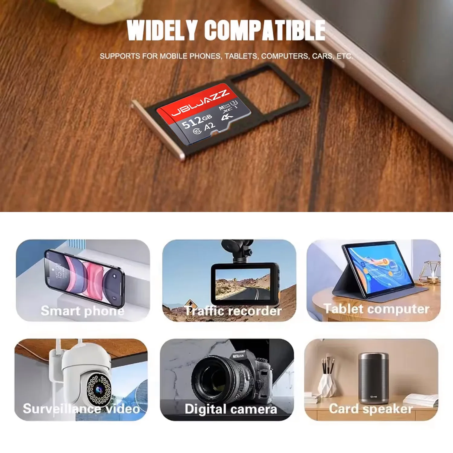 Карта памяти Micro SD 256GB A2 A1 V30 U3, флеш-карты 128GB 64GB, TF-карта, совместимая с DJI Pocket 3 (art.: 3920da22f8425) - 3920da22f8425