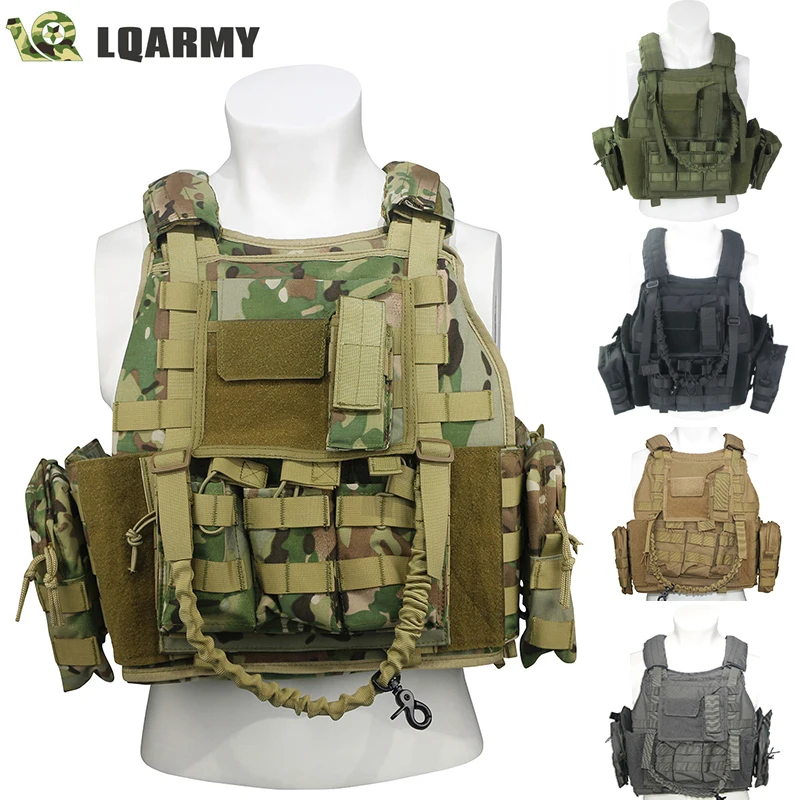 Hunting Tactical Vest Military Molle Plate Carrier Magazine Airsoft Paintball CS Outdoor Protective Lightweight Vest