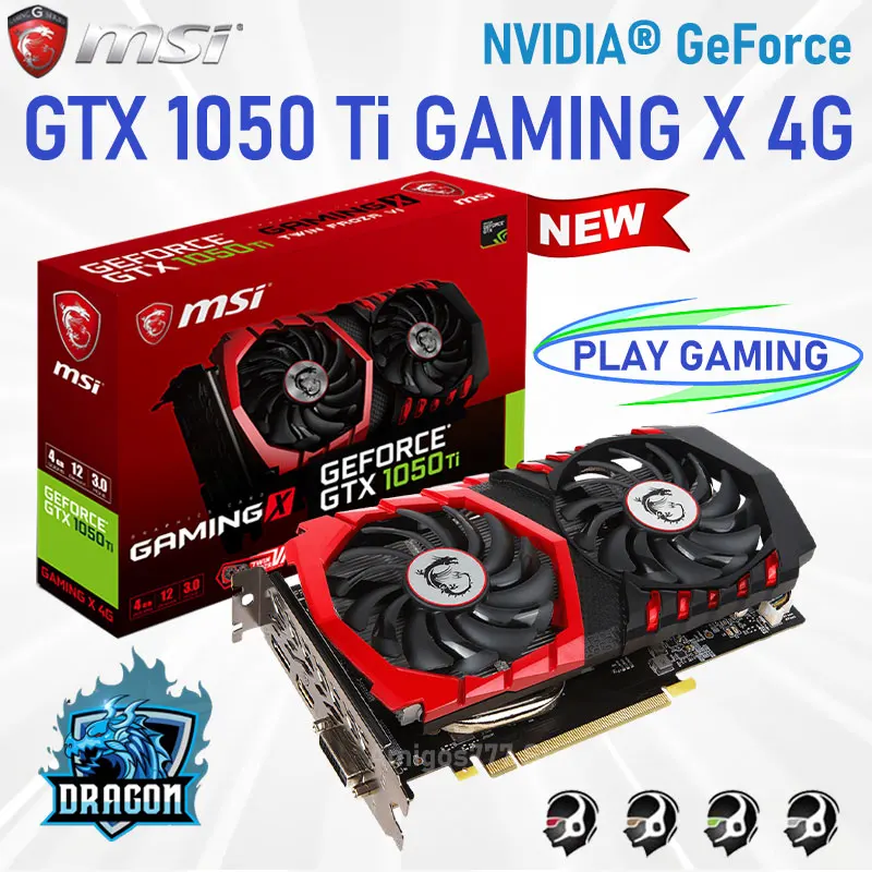 MSI NVIDIA GeForce GTX 1050 Ti 4GB AERO ITX OC Graphics Card LN87339