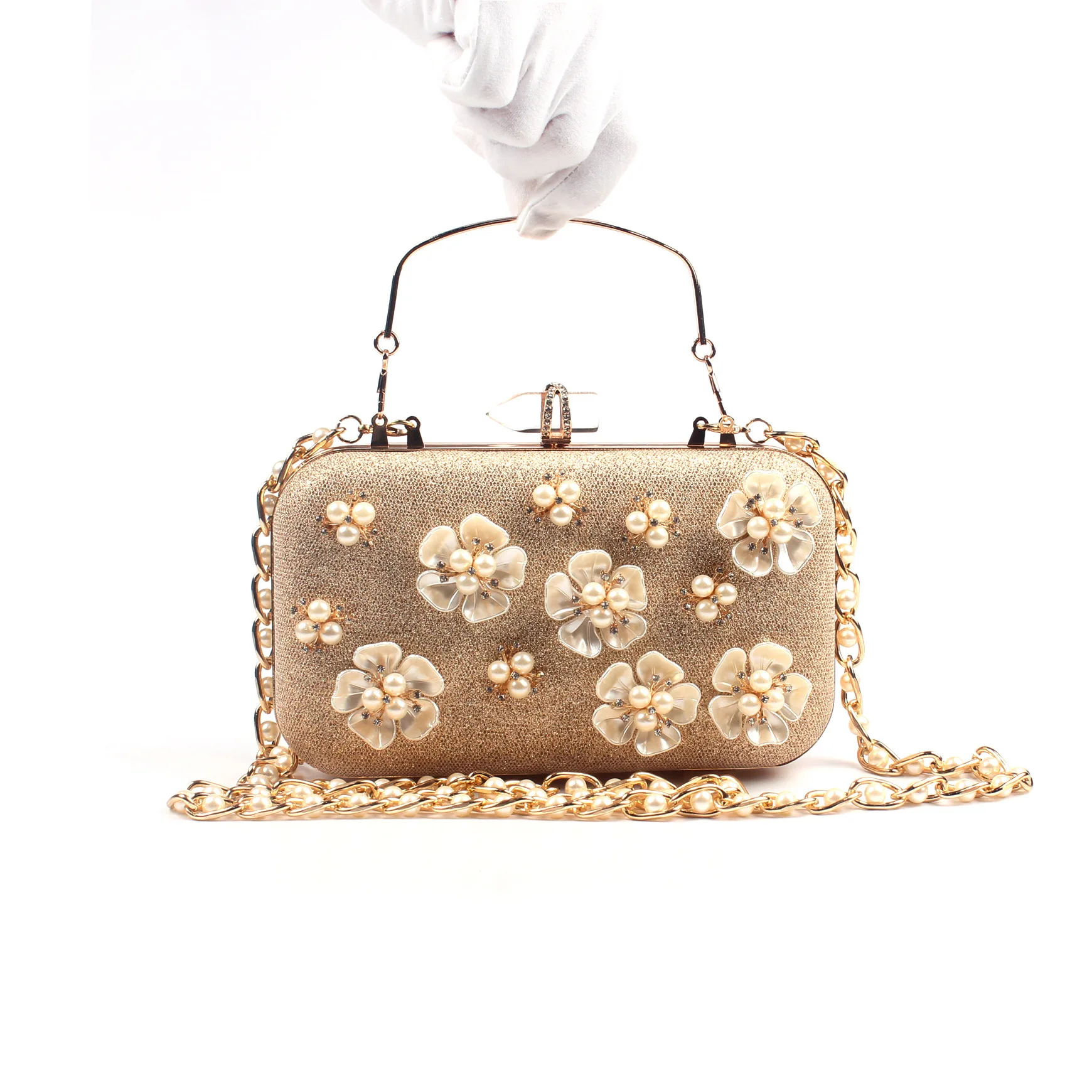 Новинка сумка с жемчугом и цветком русалки 20 5x11 5 см для ужина кольцом