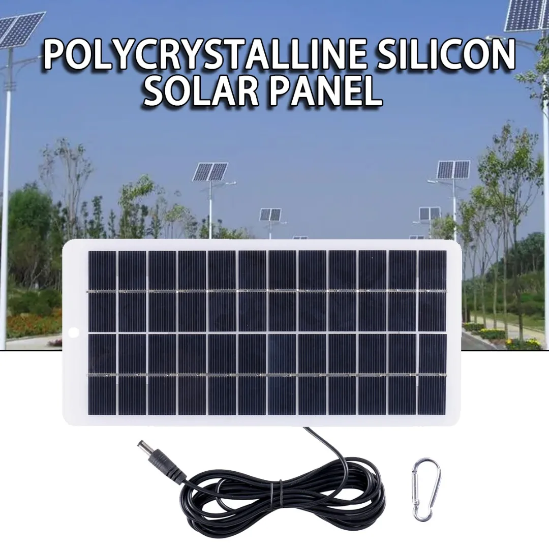 

1pc 5W 12V DC Interface Polysilicon Solar Panel High Conversion Rate Solar-power Charger Home Improvement Lighting Solar-panels