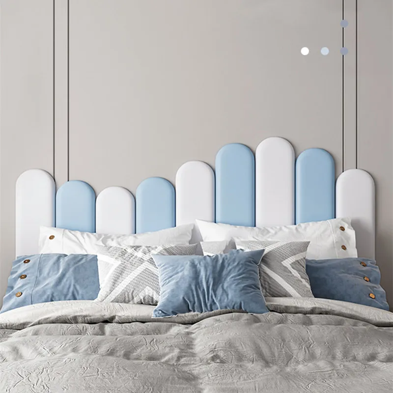 

Bed Headboard Wall Sticker Bedroom Decor Child Anti-Collision Headboards Self-adhesive Tatami Soft-pack 3D Cabeceros Tete De Lit