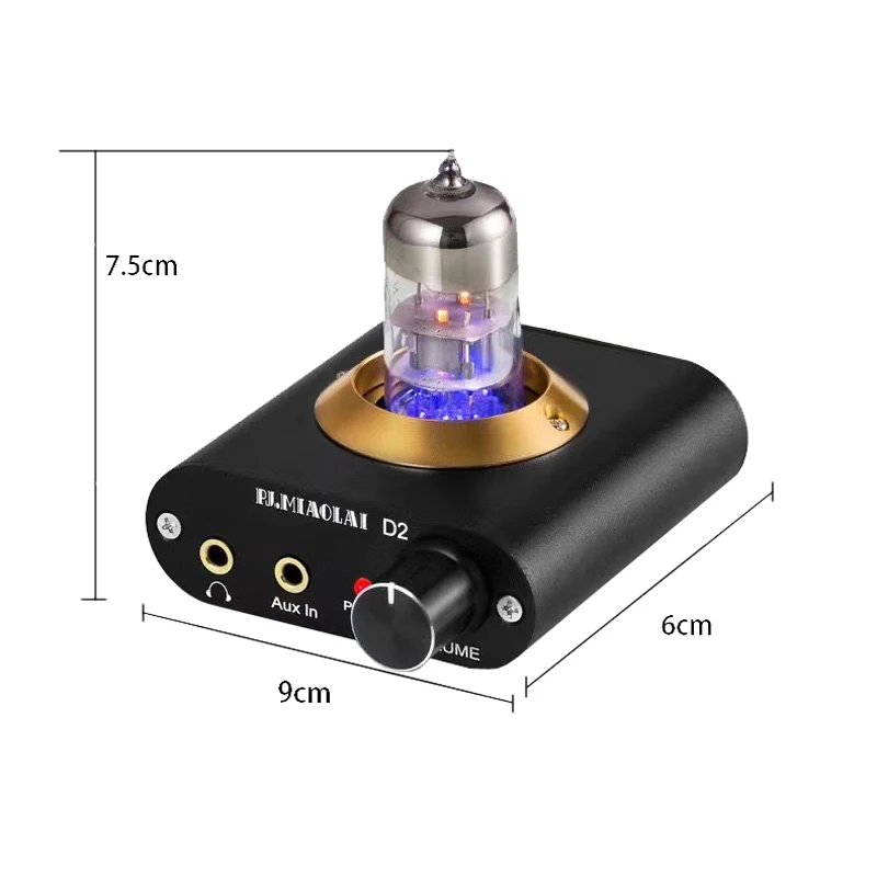 DLHiFi Mini 6N3 Tube Headphone Amplifier 1100Mw 32 Ohm For 8-600ohm With Power Supply |