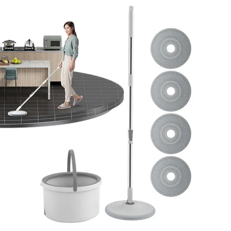 

Mop And Bucket For Floor CleanSqueeze Mop Spin Mop With Bucket Absorbent Mop Rotary Mop Head Retractable Handle Cleaning Tools
