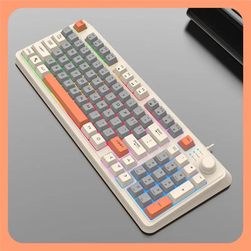 Комплект клавиатура и мышь XUNFOX K820, USB, проводной, игровой, с подсветкой, для настольных ПКноутбуков, для дома и офиса, для мужчин и женщин (art.: 3920dbbb738d9) - 3920dbbb738d9
