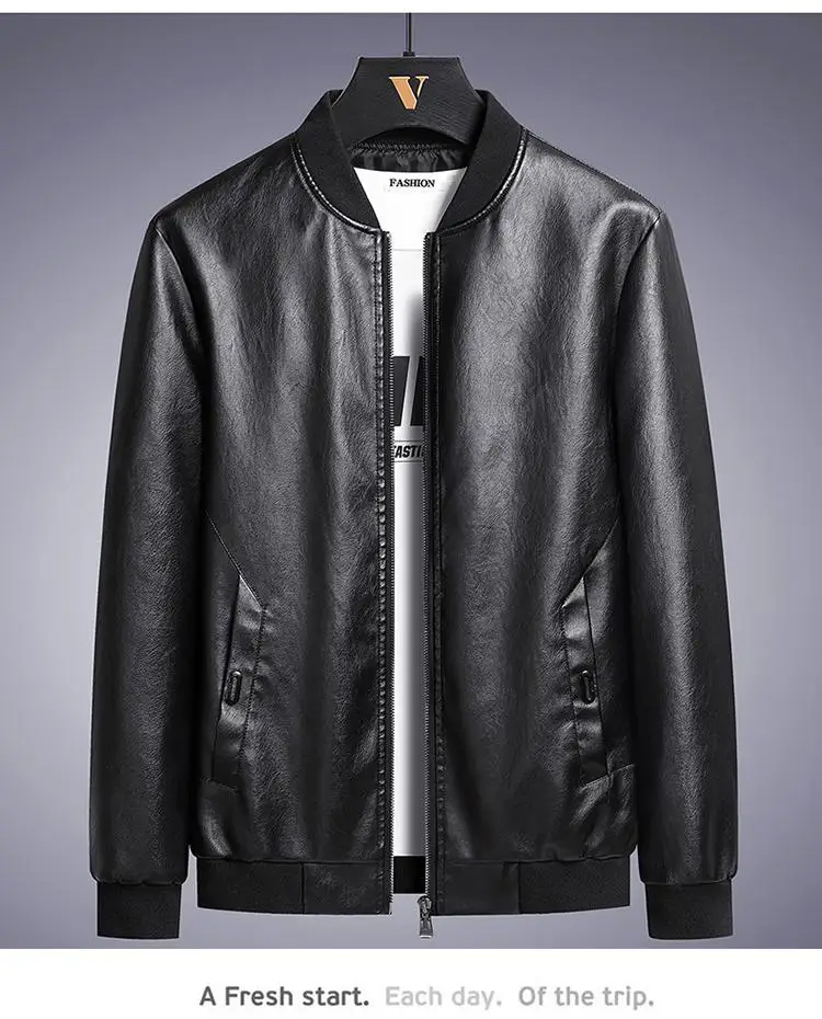 

2022 Spring And Autumn New Popular Korean Style Slim Thin Motorcycle Jackets man Plus Size 7xl 8xl