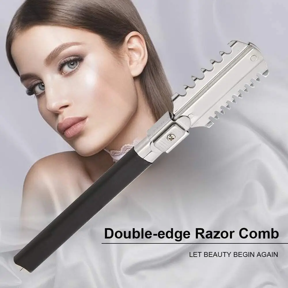 

Manual Hairdressing Knife Holder New Stainless Steel Hair Cutting Thinning Razor Comb Barber Comb Hairdressing