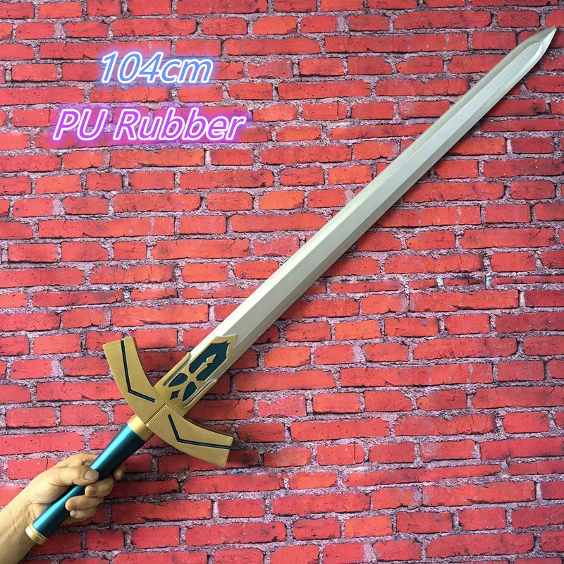 Фото 1:1 Fate Stay Night Sword Косплей Домашний Декор Черный Священный Меч Сабля Меч Большая Опора Модель Подарок Резиновые Незатаченные Игрушки 104см №1