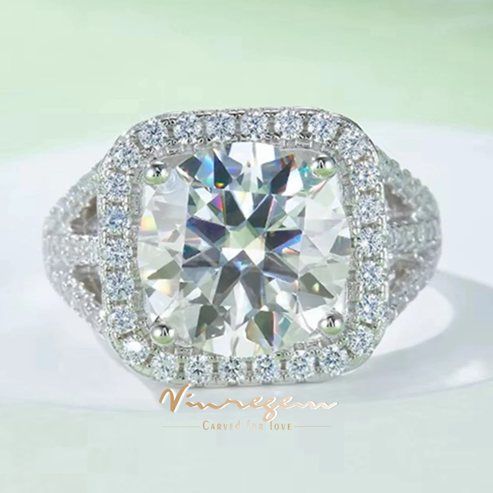 Vinregem 3EX VVS1 D Цвет 11 мм Настоящие муассанитовые бриллианты Драгоценные камни