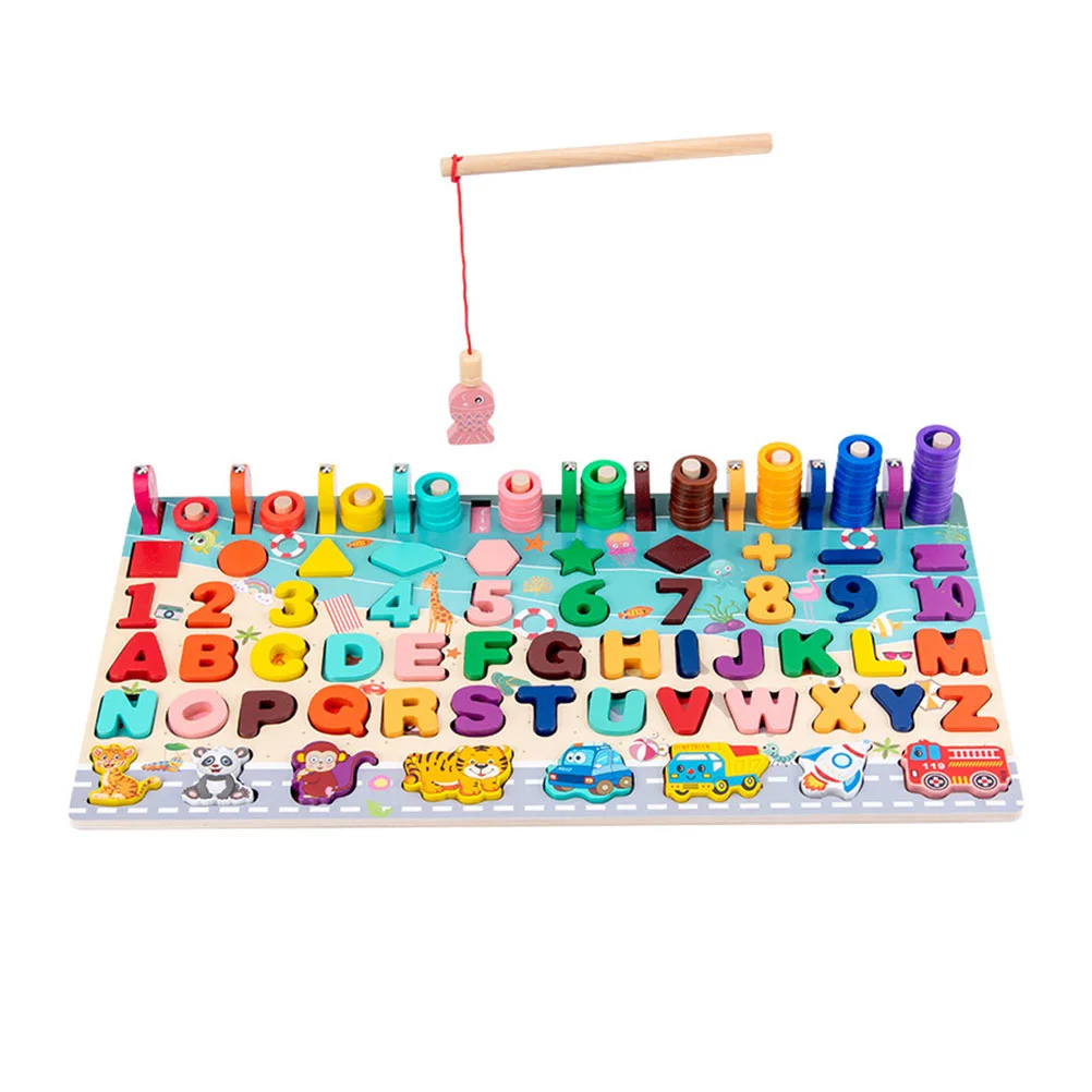 

Головоломка Монтессори, математические блоки, деревянный номер, Детская форма, складывание, Ранняя деревянная форма s