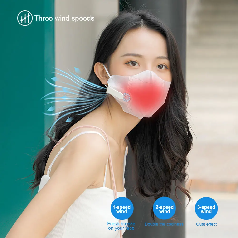 

Portable Fan for Face Mask Clip-On Wearable Personal Exhaust Air Cooler Mute USB Mini Summer Electric Cooling