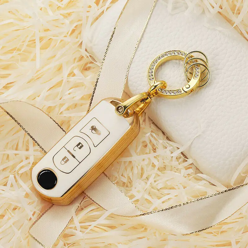 

New TPU Car Remote Key Case Cover For Mazda 2 3 6 Axela Atenza CX-5 CX5 CX-7 CX-9 2014 2015 2016 up Car accessories key chains