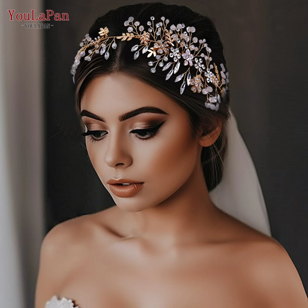 Headpiece Alloy Flower Bridal Headband Woman Hair Ornaments Wedding Hair Accessories Bride Headdress Hp235
