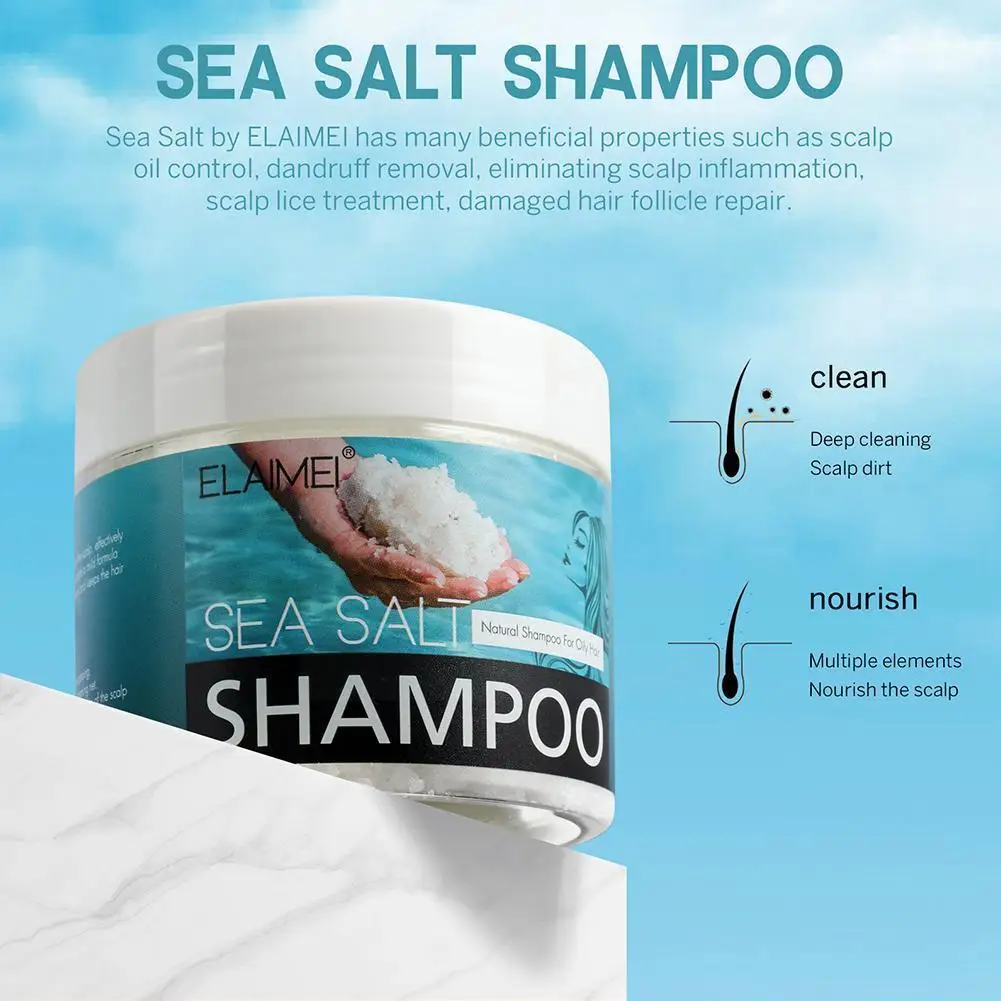 

200 г шампунь с морской солью глубокое очищение увлажняющее масло против перхоти крем для волос R9f1