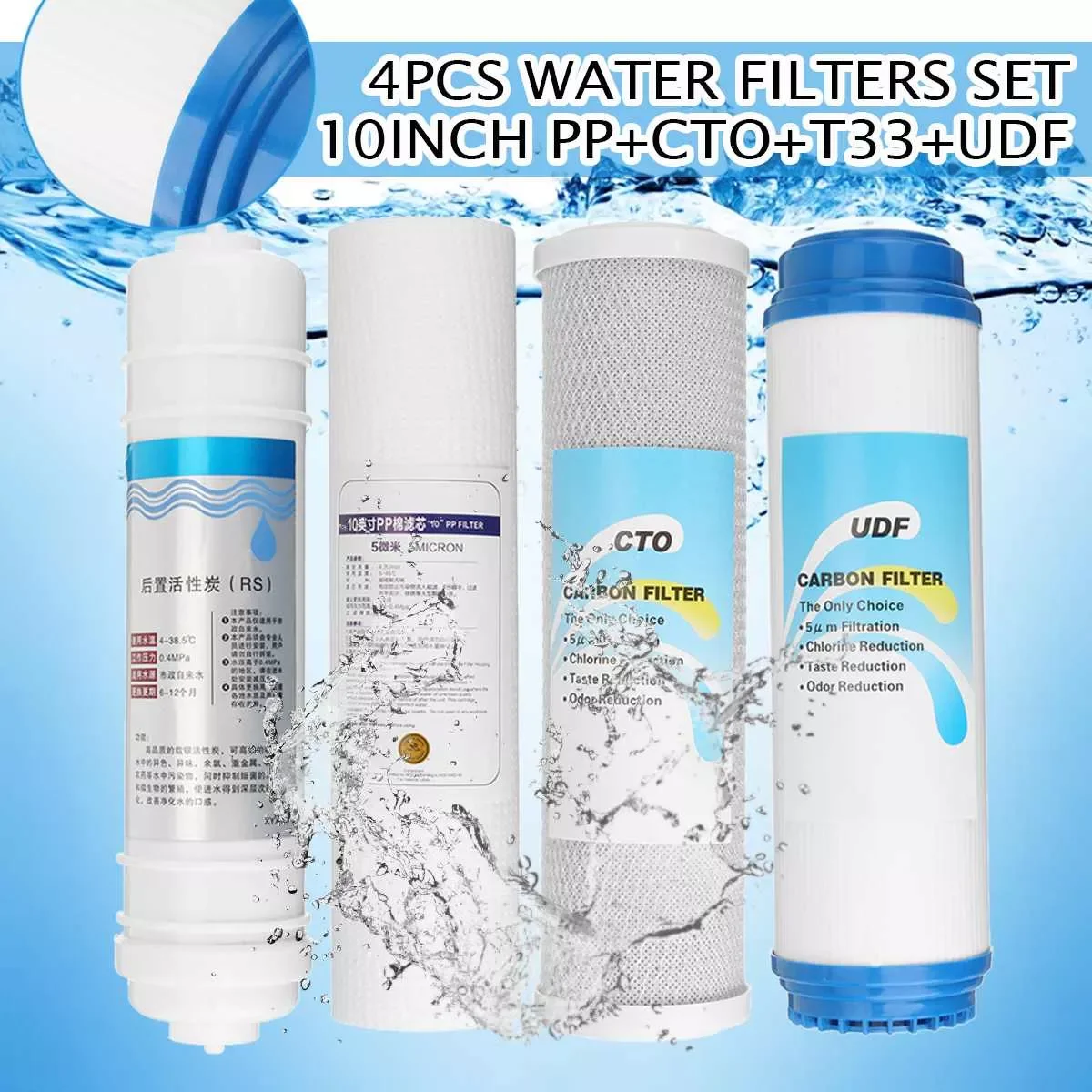 

5 Stage Reverse Osmosis Ro Water Filters Replacement Set Water Filter Cartridge 50/75/100 Membrane Household Water Purifier