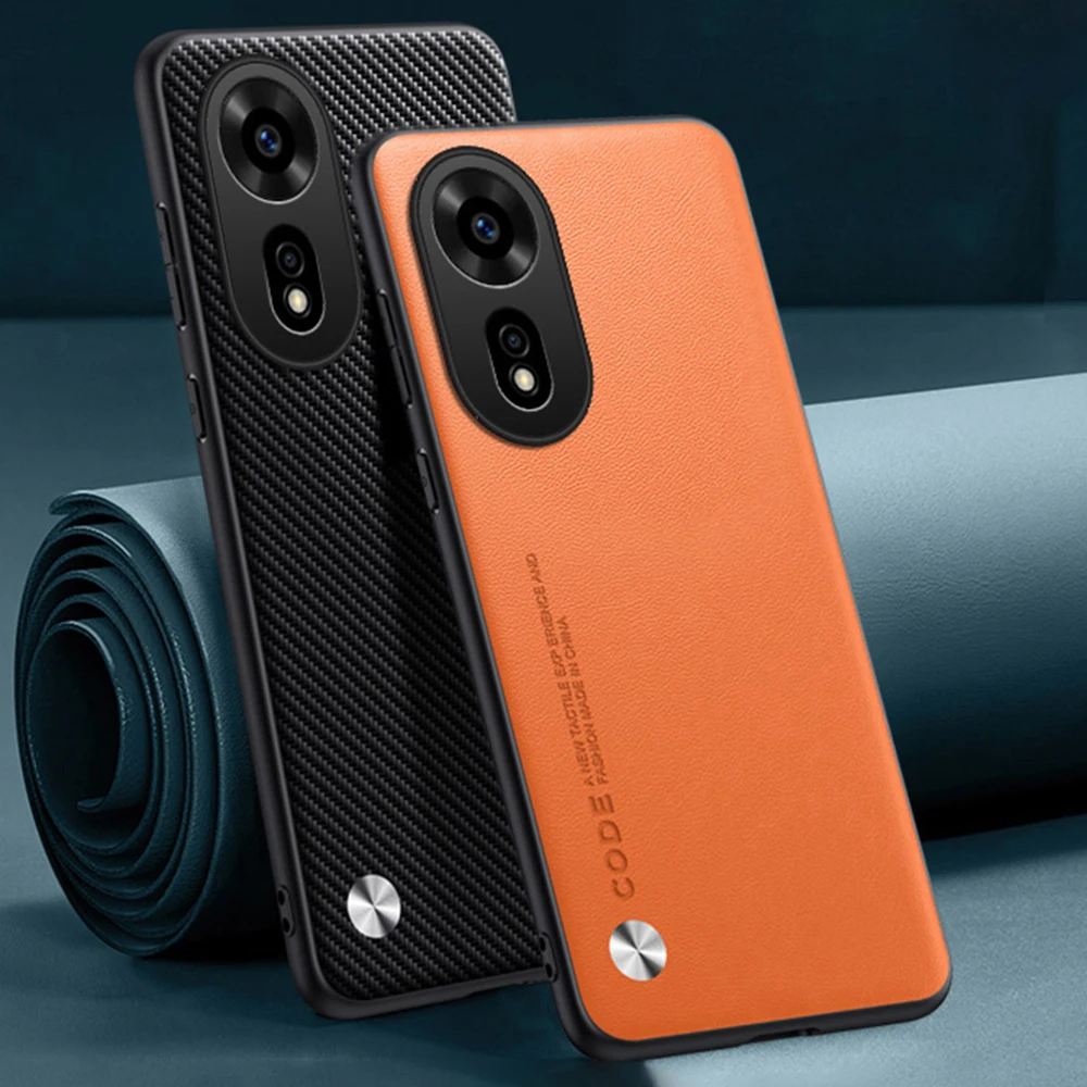 Кожаный чехол для Huawei nova 12 SE матовый Силиконовый из углеродного волокна с полной