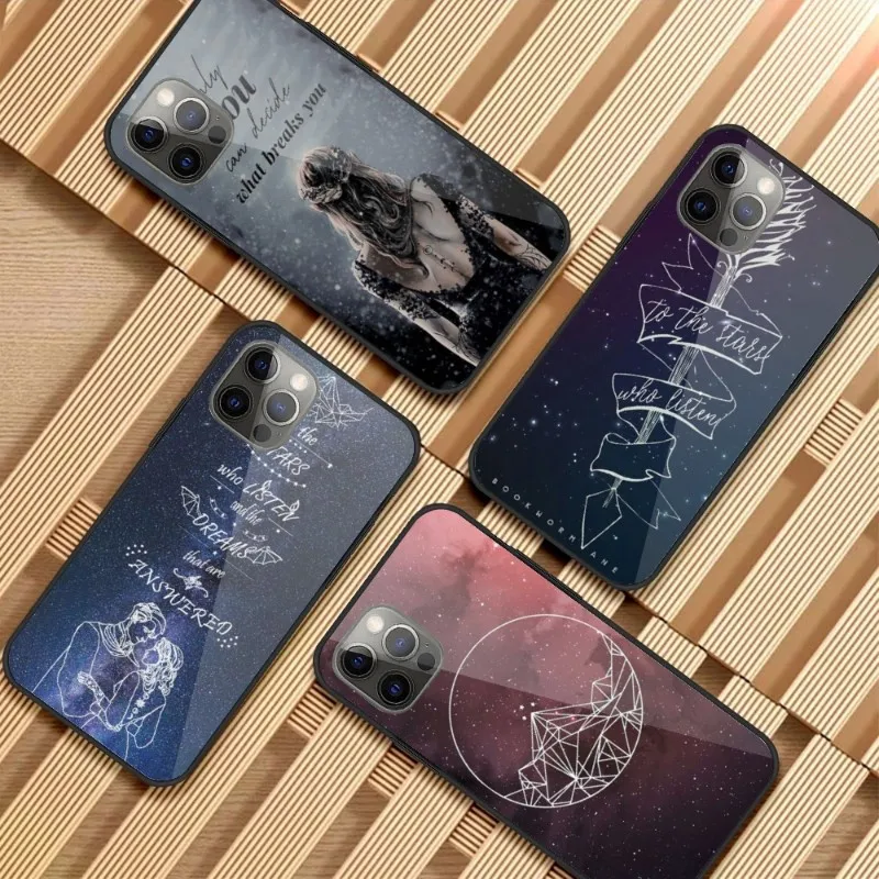 

A Court Of Mist Fury Phone Case For IPhone 14 13 12 11 XS X 8 7 6 Plus Mini Pro Max SE 2022 Black PC TPU Glass Phone Cover