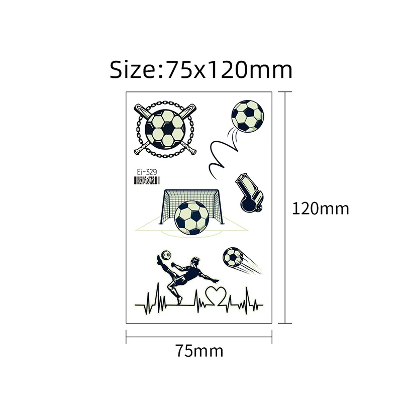 Светящиеся В Темноте Временные Татуировки Для Футбольных Трофей Стиле Регби