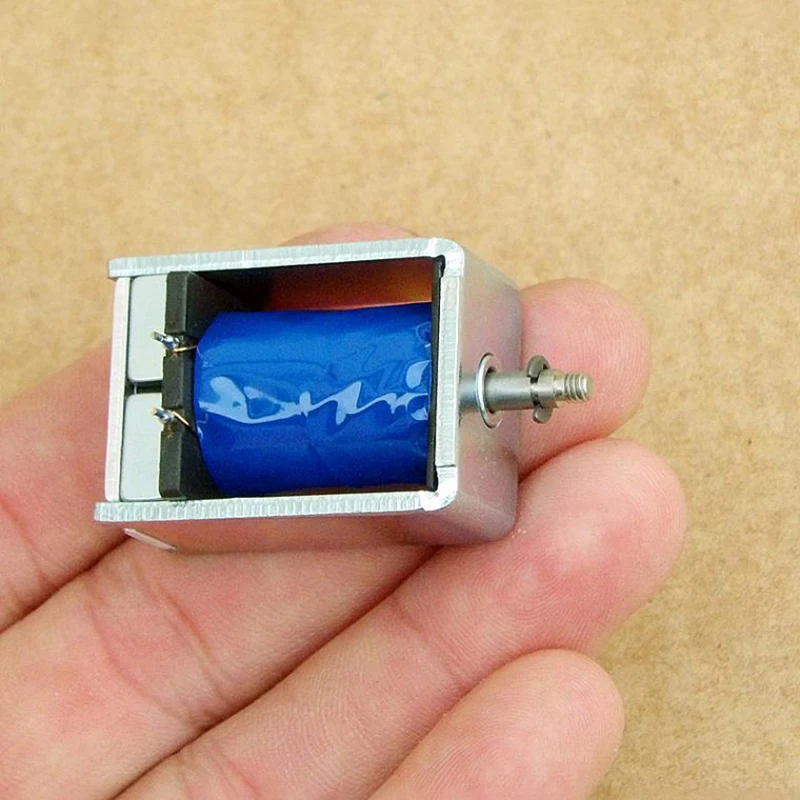 

1PCS Open Frame Mini Push Pull Solenoid Electromagnet DC 120V NdFeB Self-retaining Solenoid