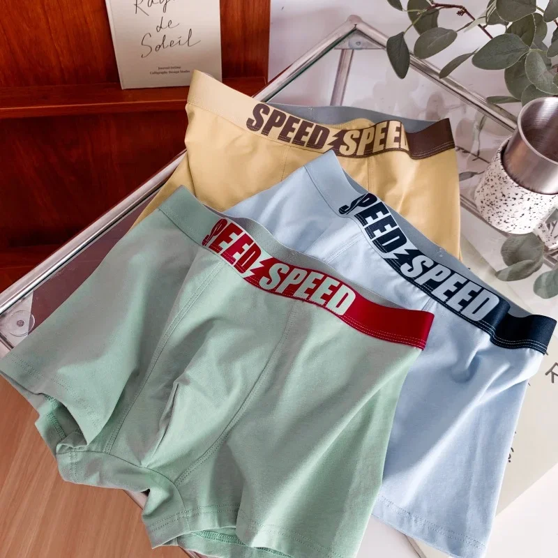 Мужские хлопковые свободные дышащие шорты-боксеры спортивные милые шорты с