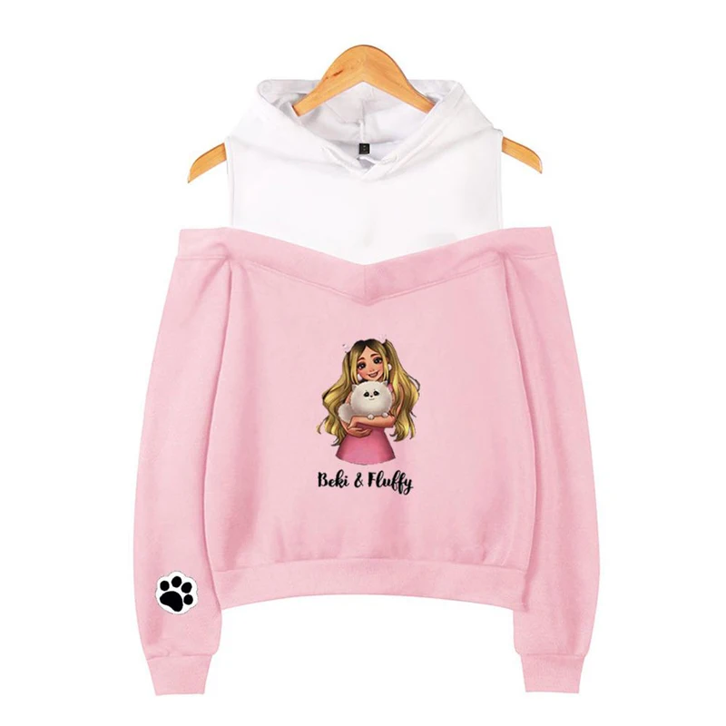 

Rebekah Wing Merch Beki & Fluffy Sexy Off Shoulder Hoodies Women Fashion Pullover Hooded Sweatshirt Streetwear Clothes