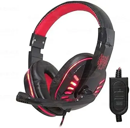 

NEW HEADFONE GAMER USB PARA PS4 XBOX ONE COM MICROFONE LED COLORIDO E CABO REFORÇADO HF-G310P4 Preto Unico