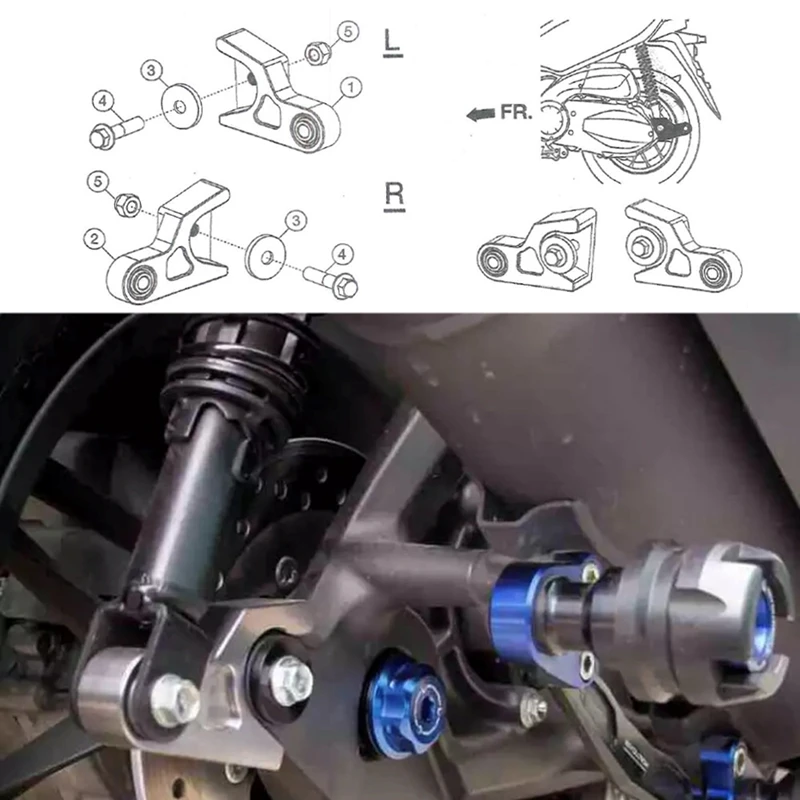 Для Honda ADV 350 FORZA GTR NSS350 мотоциклетный амортизатор задней подвески комплект