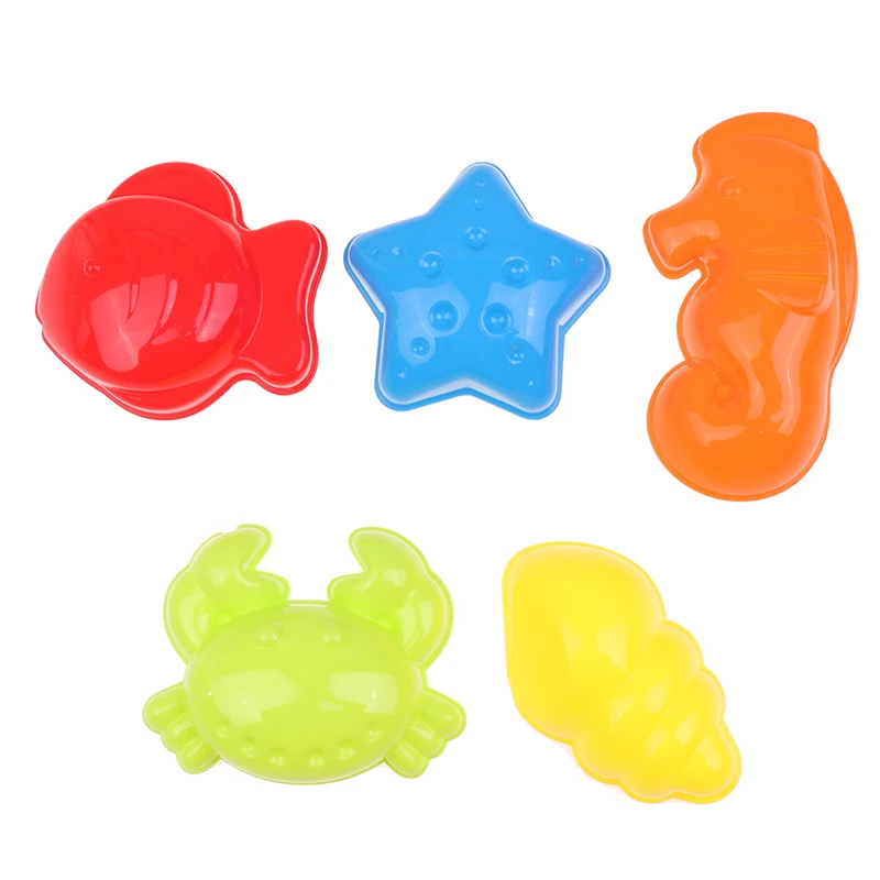 

5Pcs/Set Cartoon Cute Marine Creature Sand Mold Sushi Bento Maker DIY Tools