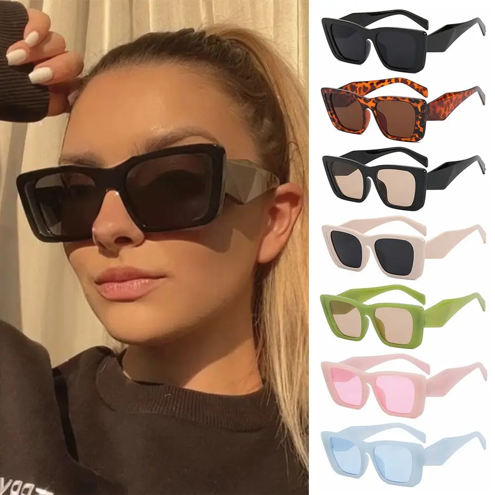 

Vintage Big Frame Shades UV400 Women's Sunglasses Square Sunglasses Trend Glasees Female Sun Glasses