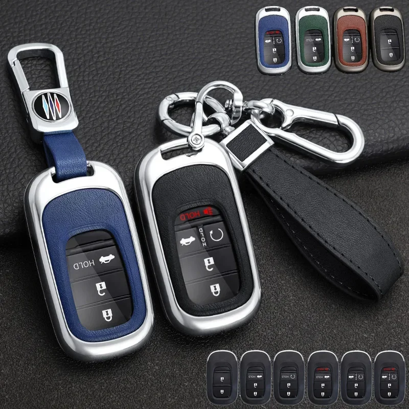 Полный Чехол для автомобильного ключа из цинкового сплава и искусственной кожи