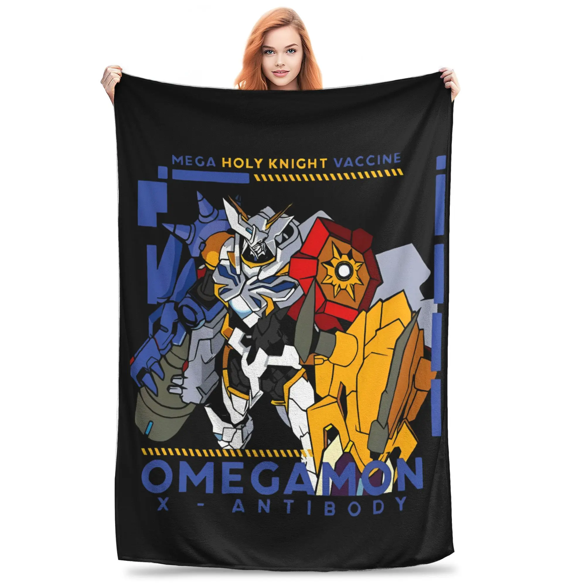 Одеяло Digimon Omnimon Variants x Antibody плюшевое винтажное мягкое одеяло для покрывала зимнее