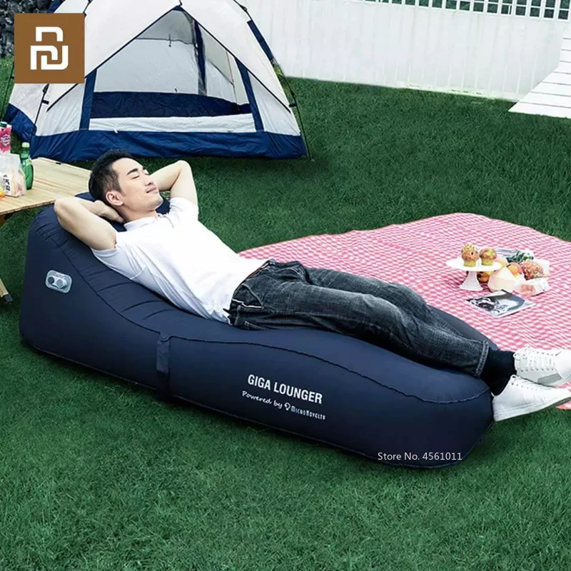 

Надувной шезлонг Xiaomi Giga с воздушным насосом, шезлонг, диван, портативный идеальный надувной диван для кемпинга, пешего туризма, бассейна и ф...