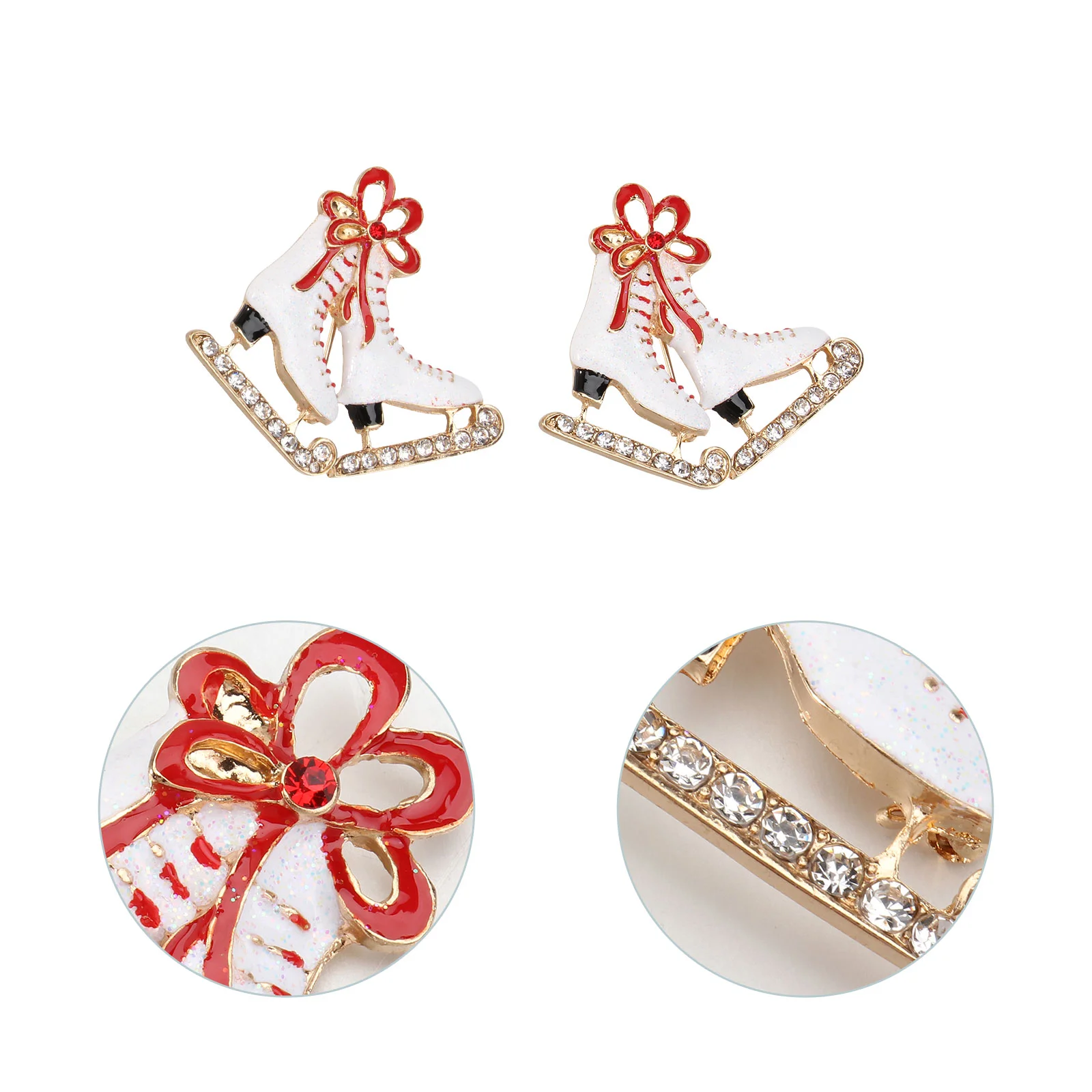 

Christmas Crystal Broochenamel Jewelry Brooches Breastpin Pin Holiday Stuffer Stocking Filler Bag Favor Winter Rhinestone Badge