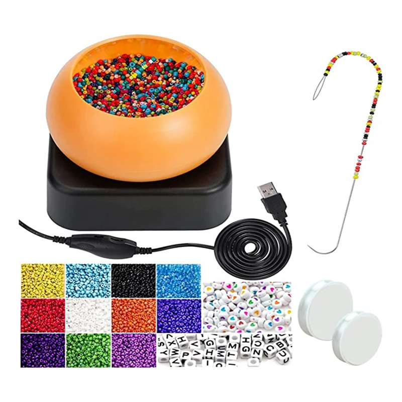 

Электрический Спиннер из бисера для изготовления ювелирных изделий со стеклянными бусинами для браслета цвет оранжевый