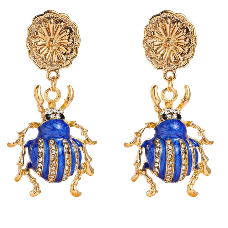 

Новинка 2022, винтажные цветные Серьги-капли божьей коровки для женщин, повседневные украшения для вечеринок