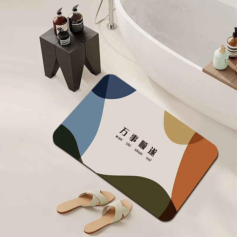 Напольный Коврик VIKAMA Для Ванной Комнаты - Водопоглощающий Нескользящий