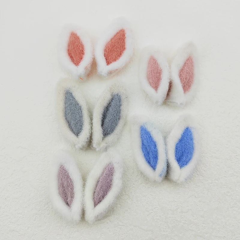 

10PCS/Lot Cartoon Plush Furry Cat Ear Applique Crafts For DIY Hats Hairband Hair Clips Accessories Patches