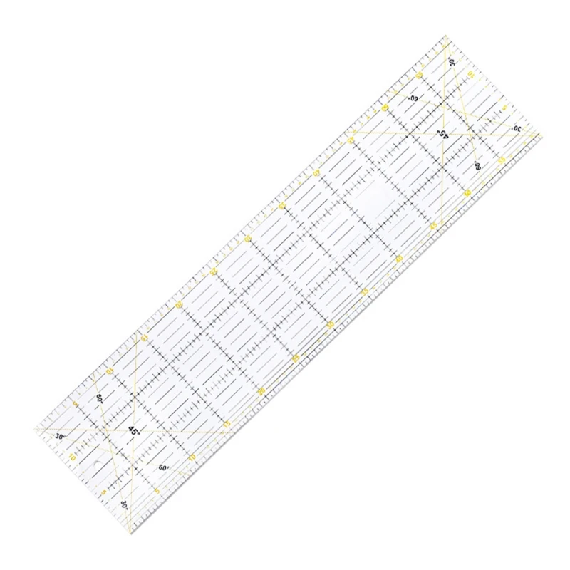 

Sewing Patchwork Tailor Foot Aligned Ruler Quilting Grid Cutting Craft 60x15cm