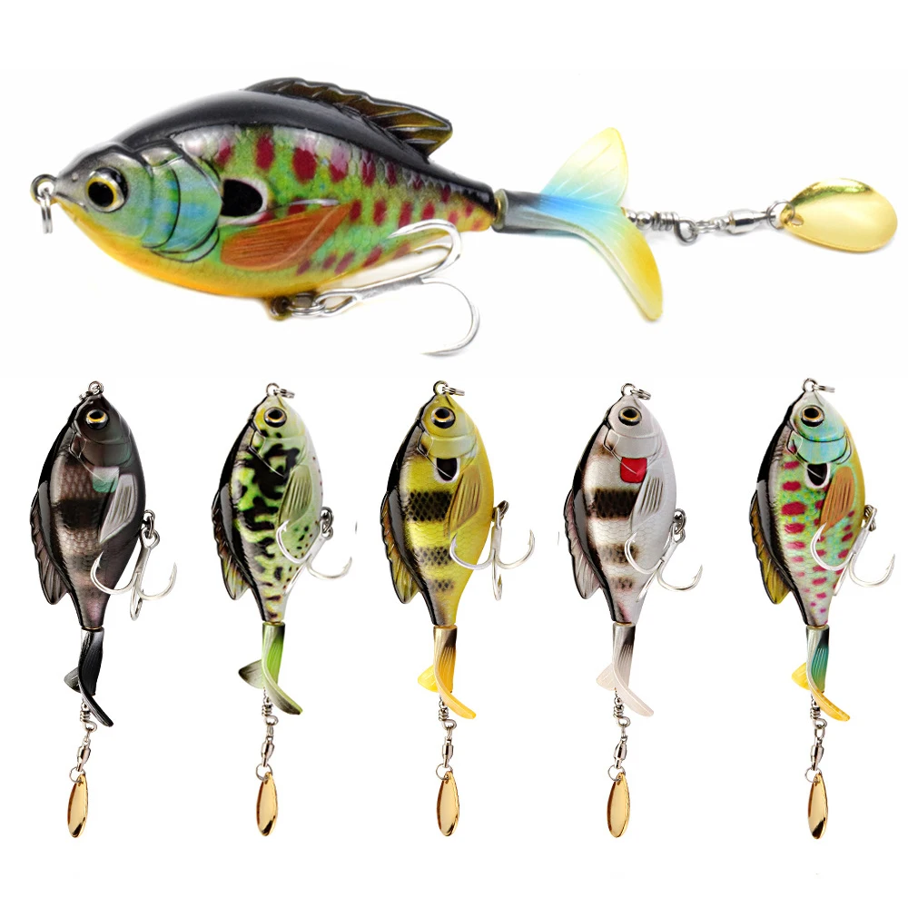

Fishing Lures 9.5cm17g Topwater Crankbait Wobblers Artificial Bait Hard Pike Baits Rotating Tail Fishing Tackle
