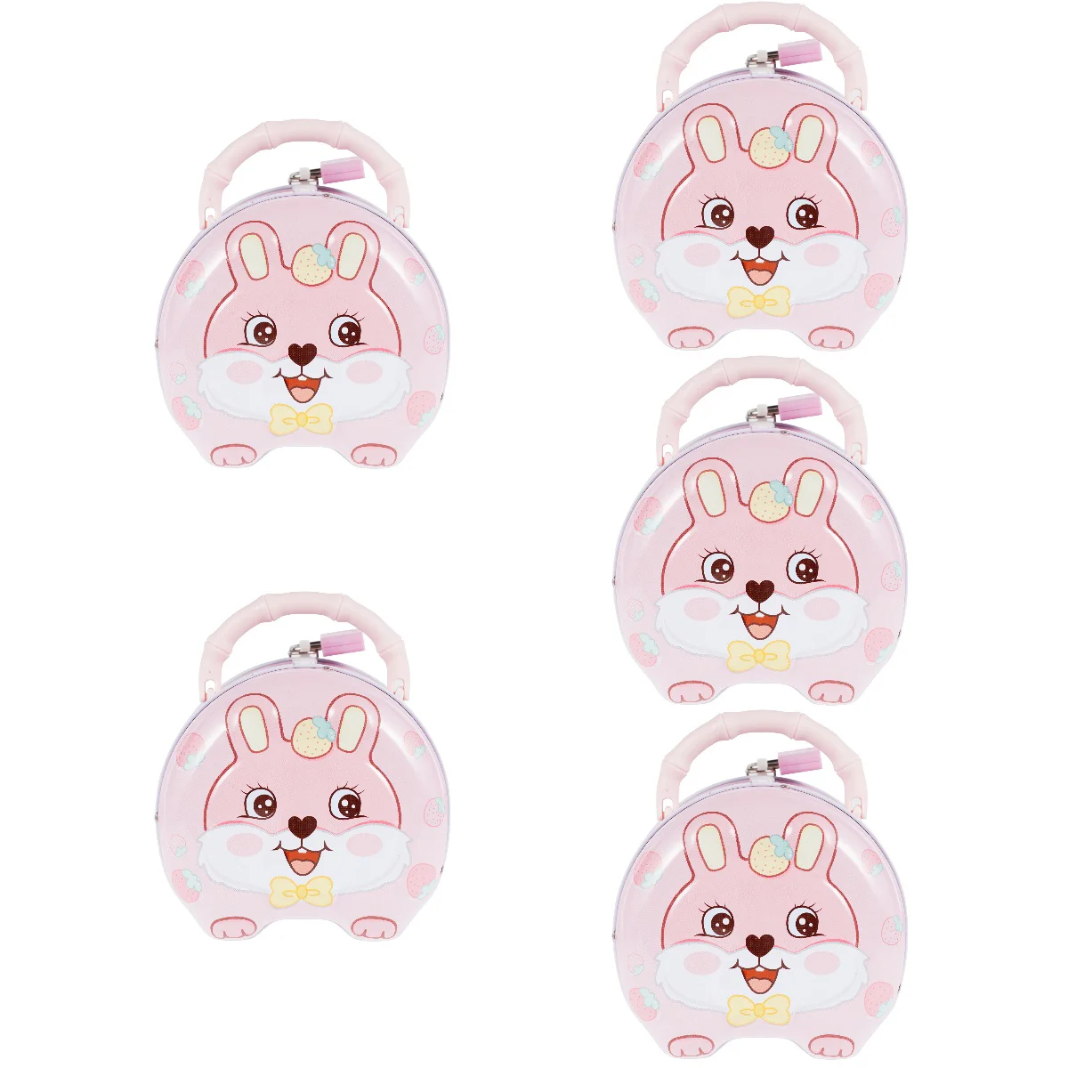 

Набор из 5 копилок в виде кролика, подарочные копилки для девочек, детская жестяная коробка, небьющиеся банки для экономии денег, железный кр...