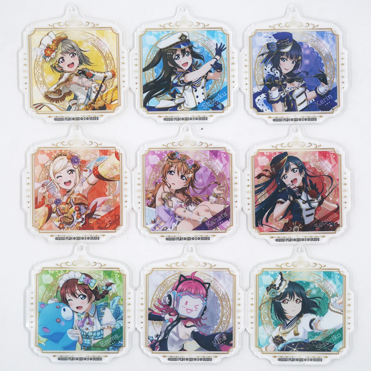 Брелок с надписью Love Live PDP Game Lovelive, проект идеальной мечты, ниджигасаки, старшая школа, идол-клуб, каната, коное, аюси, Уэхара, акриловый брелок