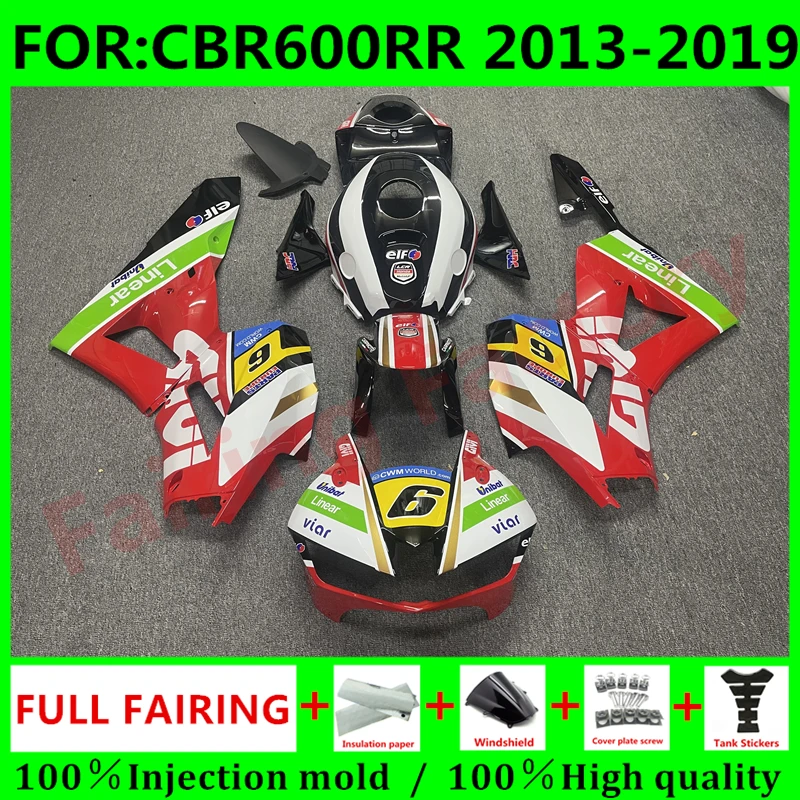 

Полный комплект обтекателей для мотоцикла подходит для CBR600RR F5 2013 2014 2015 2016 2017 CBR600 RR CBR 600RR полный комплект обтекателей красный белый