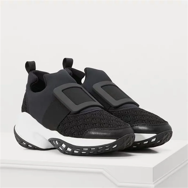 Luxury Rhinestone Women's Sneakers Fashion Thick Platform Round Toe Female Shoes Outdoor Mixed Colors Breathable Ladies Footwear