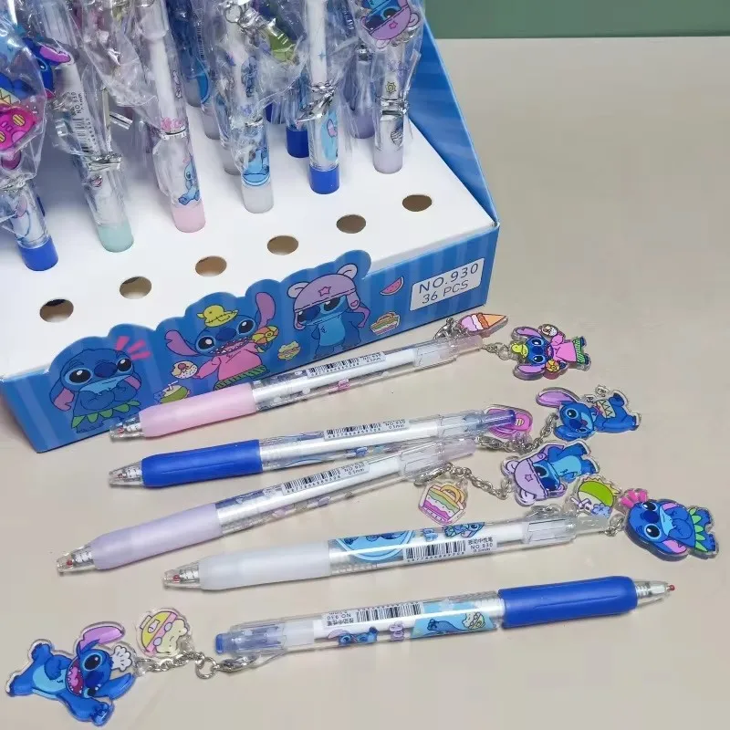 MINISO 12/36 шт. Disney Стич фотоподвеска водная ручка Студенческая черная фотография